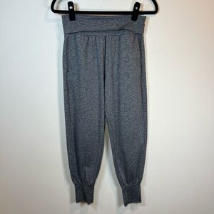 Aerie Fold Over High Rise Jogger Pants  Dark Gray Heather Stretch  Women's Small
